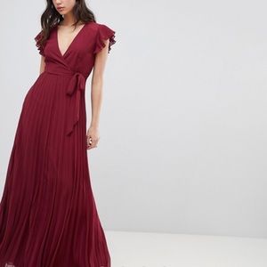 ASOS Tall Flutter Sleeve Maxi Dress